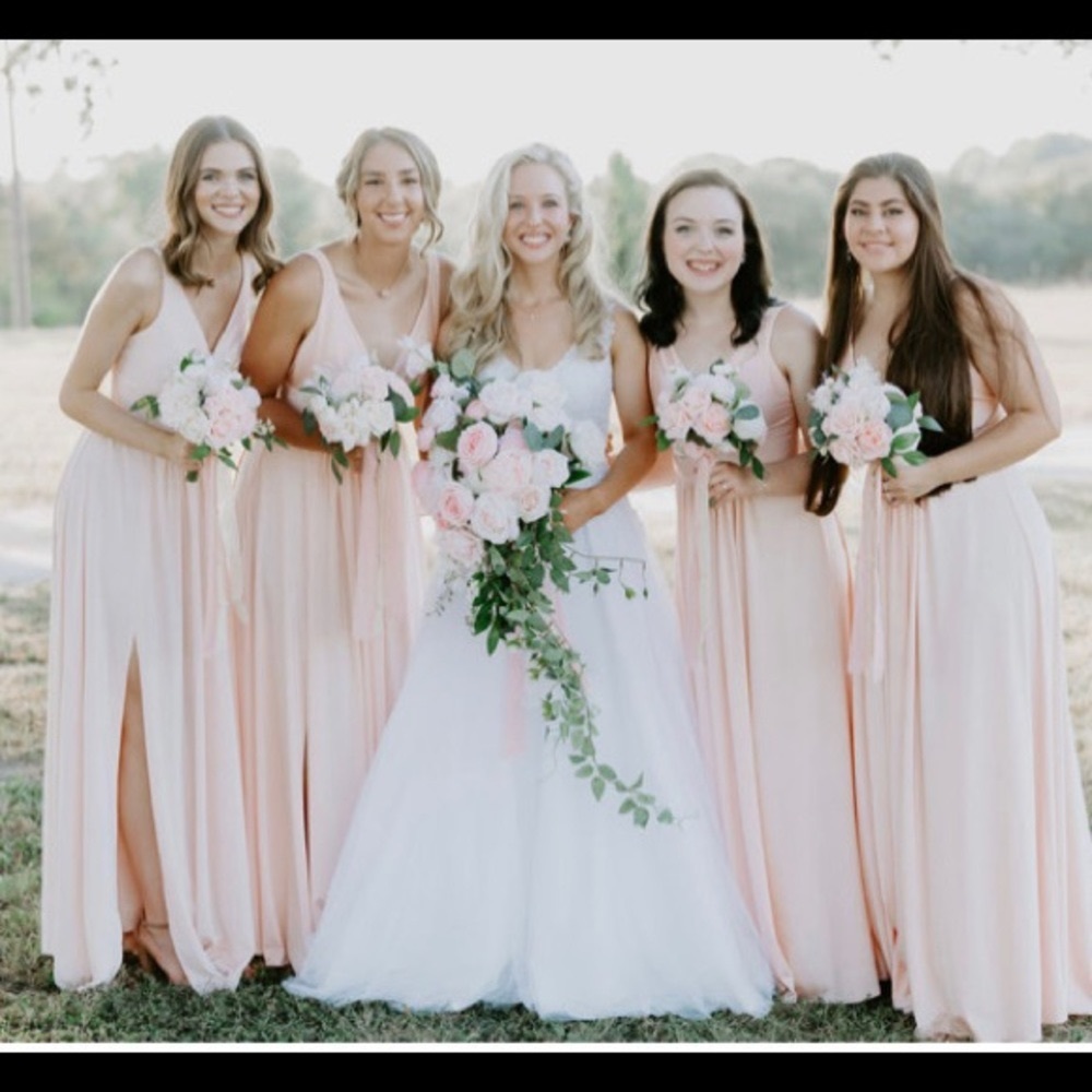 Blush pink bridesmaid dress